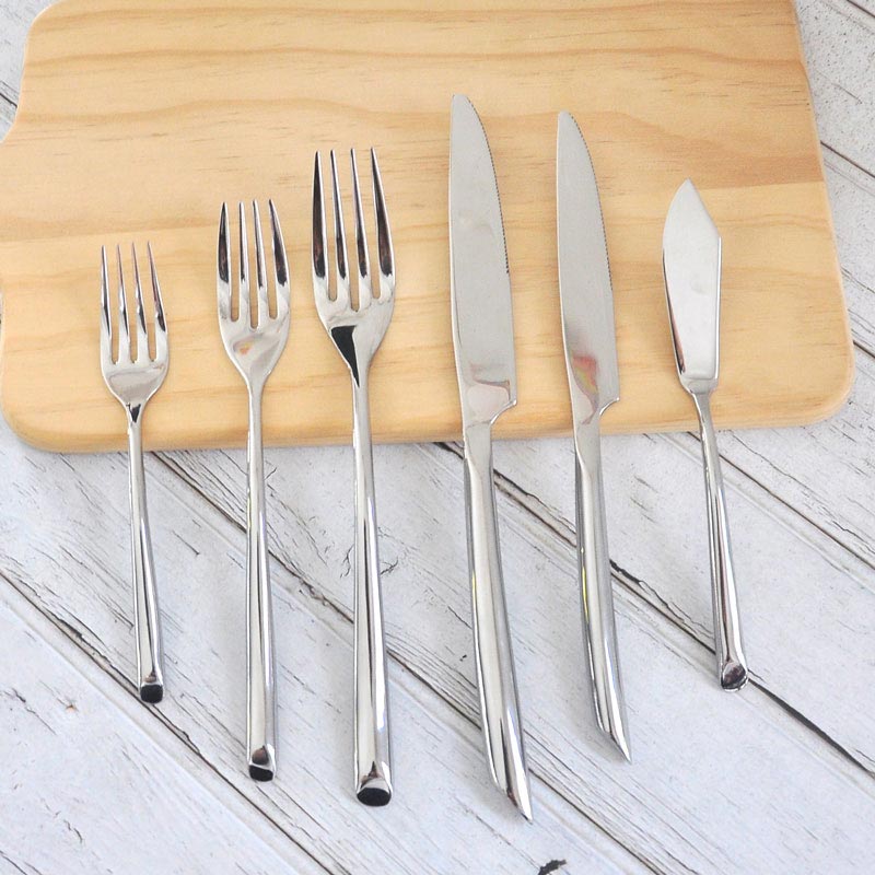 Bias-Cut Bases Silverware Cutlery Set