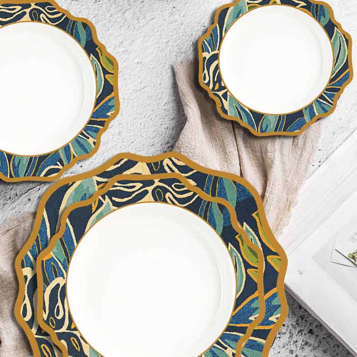 Gold Rim Porcelain Dinnerware Dish Set