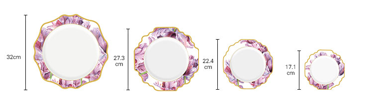 flower design porcelain dinner plate ceramic