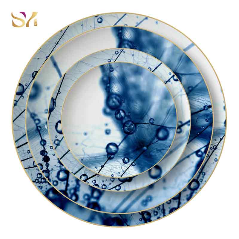 Blue Dew Bone China Dish Service Set