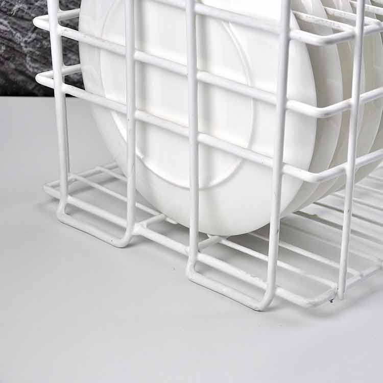 White Storage Display Wire Basket Rack