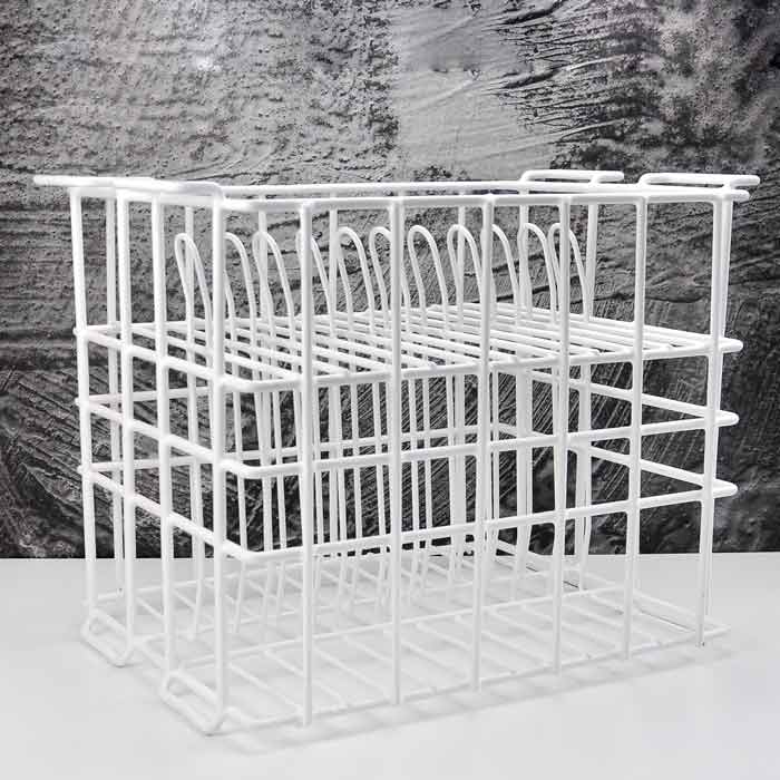 White Storage Display Wire Basket Rack