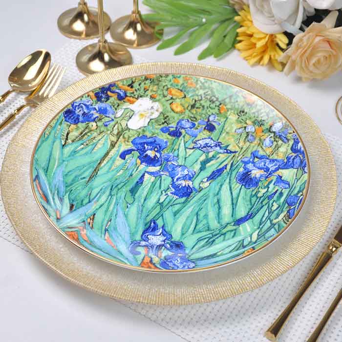 Green Ceramic Dinnerware Plate Set