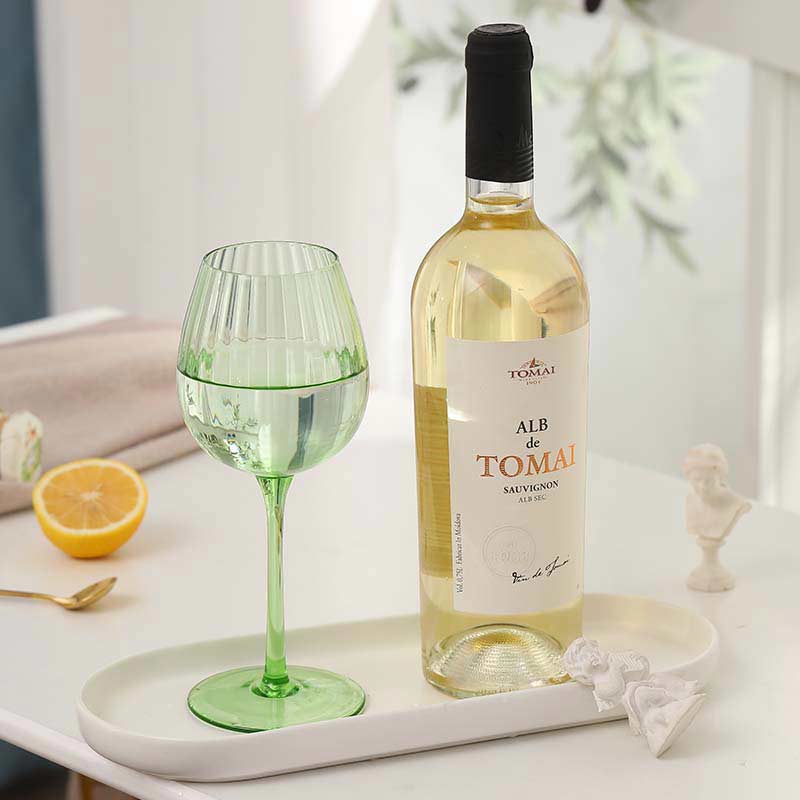 Green Wine Glass Set