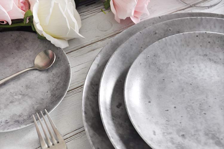 Grey Ceramic Plates Set