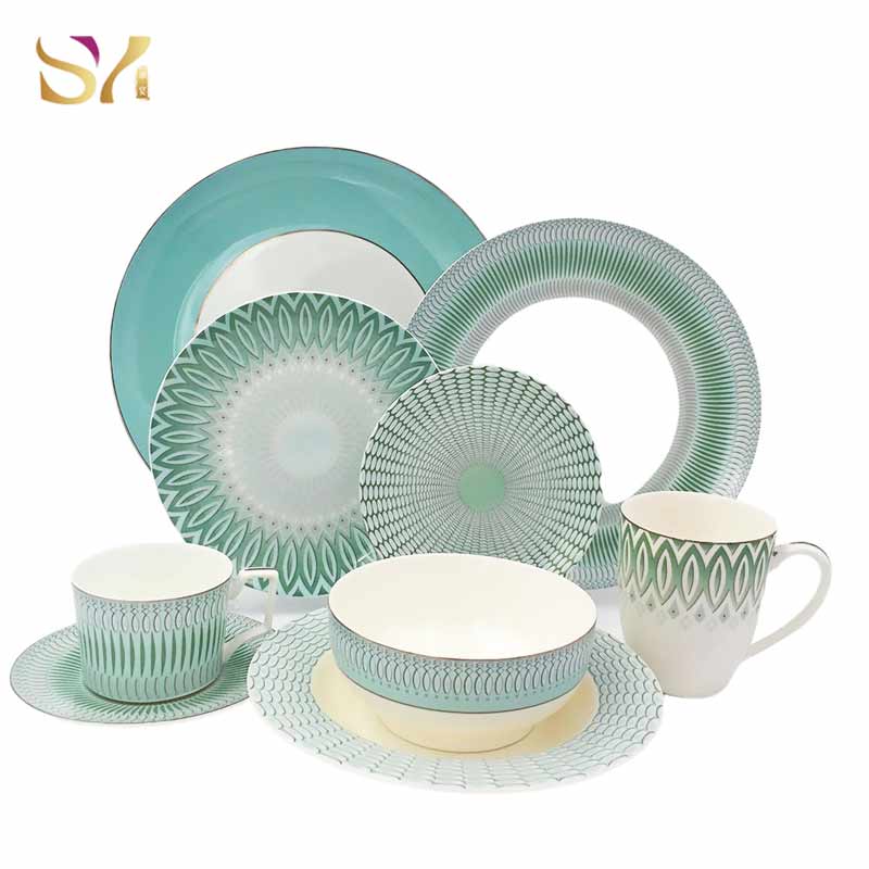 Mint Green Bone China Dinnerware Plate