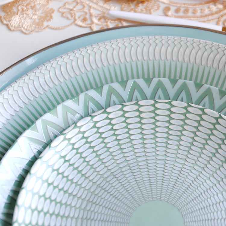 Mint Green Bone China Dinnerware Plate