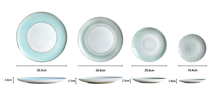 Mint Green Bone China Dinnerware Plate