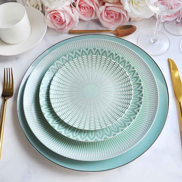 Mint Green Bone China Dinnerware Plate