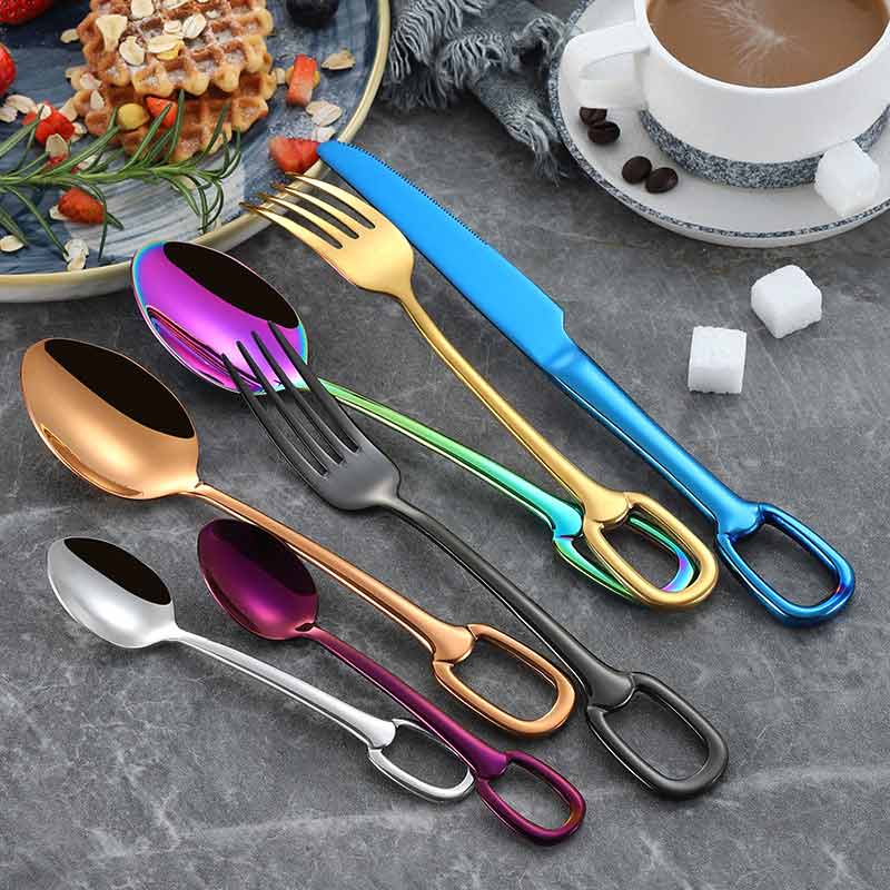 Hook Handle Design Fork Spoon Knife