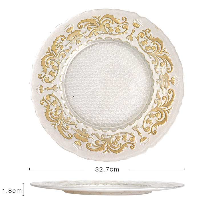 Vintage White Charger Plates