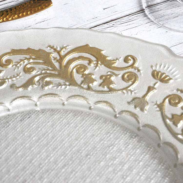 Vintage White Glass Charger Plates