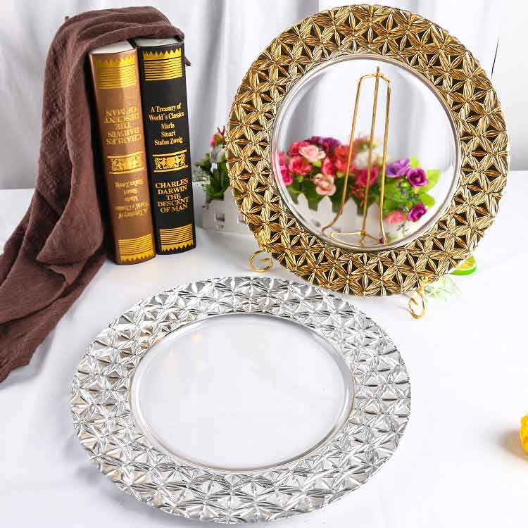 Wedding Glass Braid Charger Plates