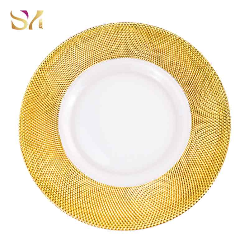 Gold Glass Charger Plates