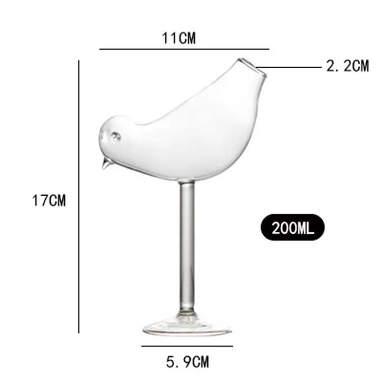 creative bird-shaped cocktail glasses