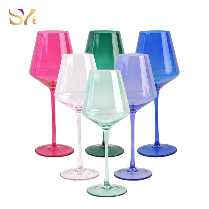 Colored Wine Glasses Stemware