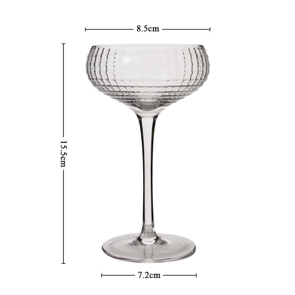 Embossed Plaid Champagne Coupe