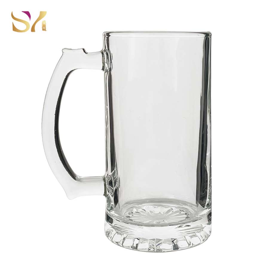 Transparent Round Beer Mug Cystal Glass