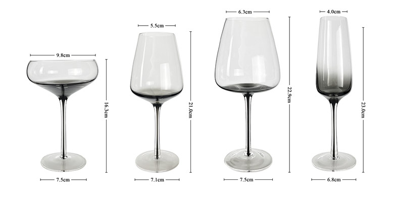 Black Stem Glassware Set