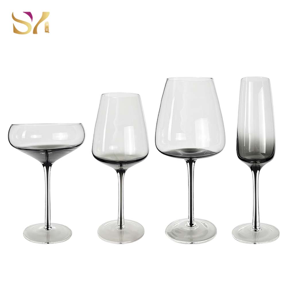 Black Stem Glassware Set