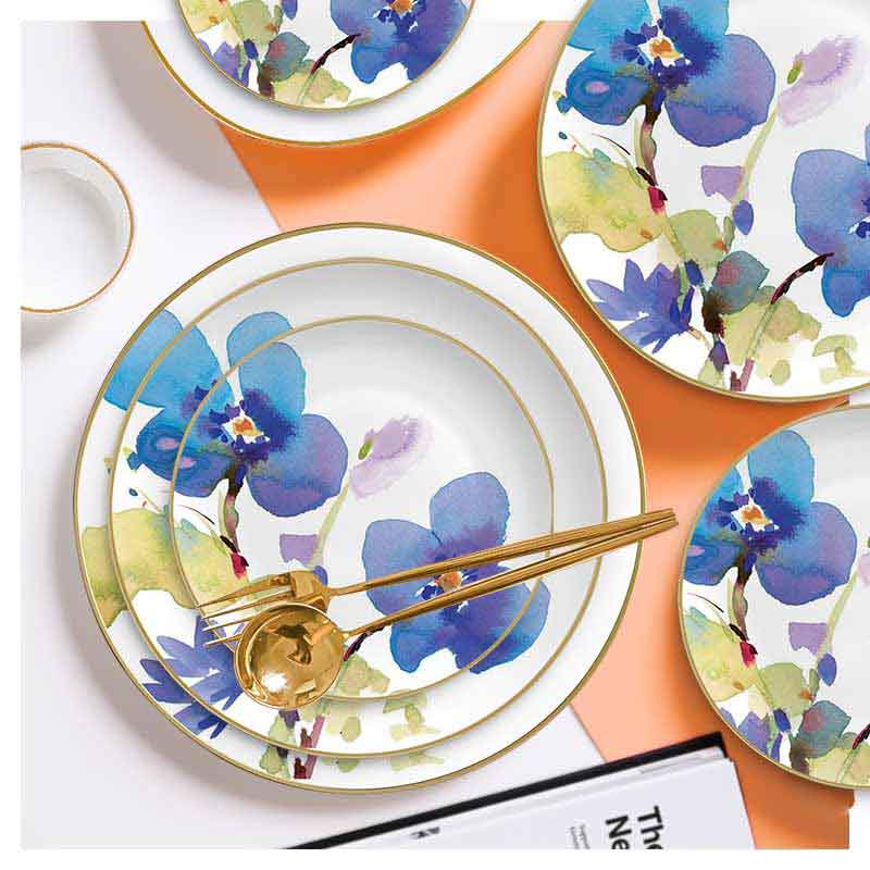 Watercolor Flower Dinnerware Set