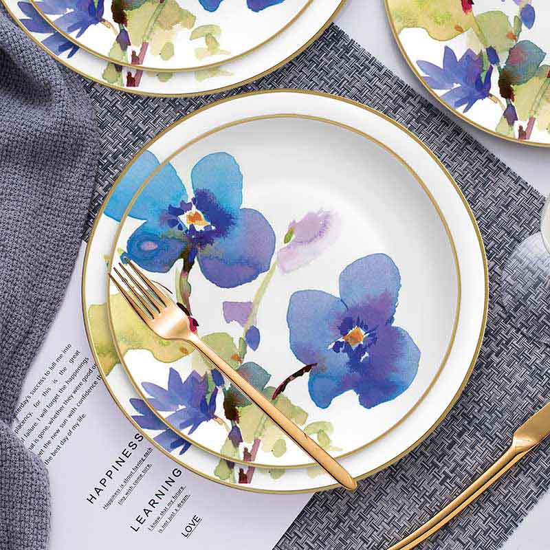 Watercolor Flower Dinnerware Set