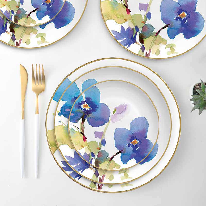 Watercolor Flower Dinnerware Set