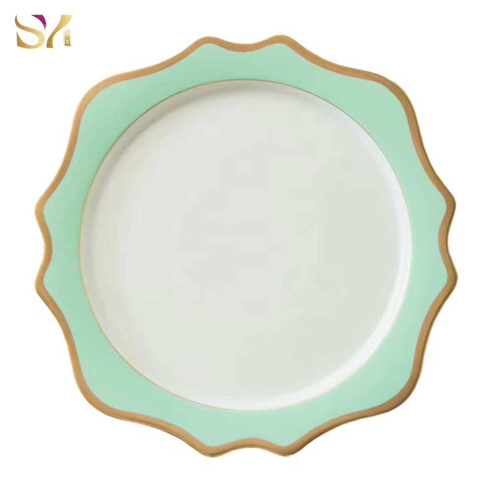 Porcelain Serving Plate Colored Ceramic Underplate